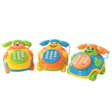 Горячие Развивающие игрушки для детей Потяните веревку телефон автомобиль мультфильм Модель Дети ранняя развивающая Музыка Звук обучающая игрушка различные цветные подарки