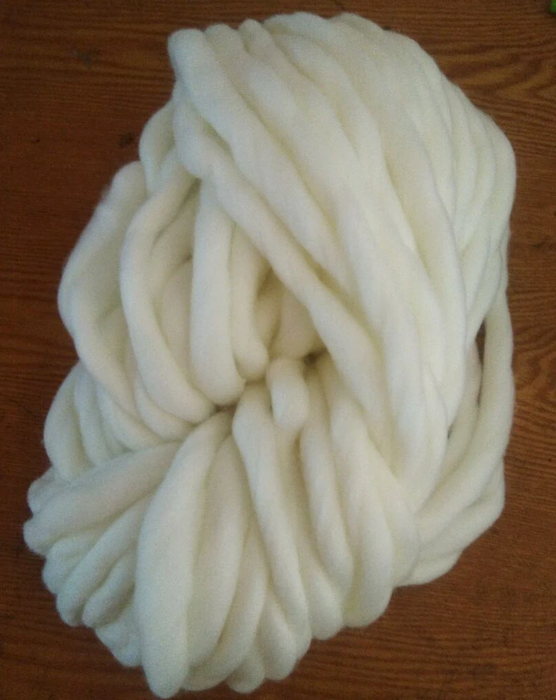 Y1-23 ivory ZENGIA супер громоздкая Рука вязание шерсть-ровинг вязаное одеяло мохнатая шерстяная пряжа супер толстая пряжа для вязания/крючком/ковер/шапки - Цвет: Y1-23 ivory