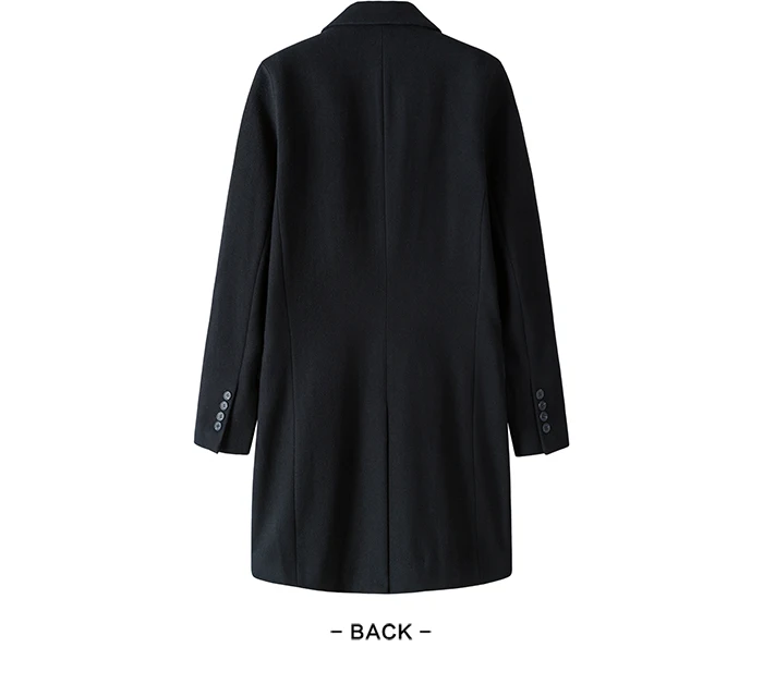 Semir шерстяное пальто мужской Тренч зимнее модное длинное шерстяное пальто мужской корейской версии черное двубортное пальто