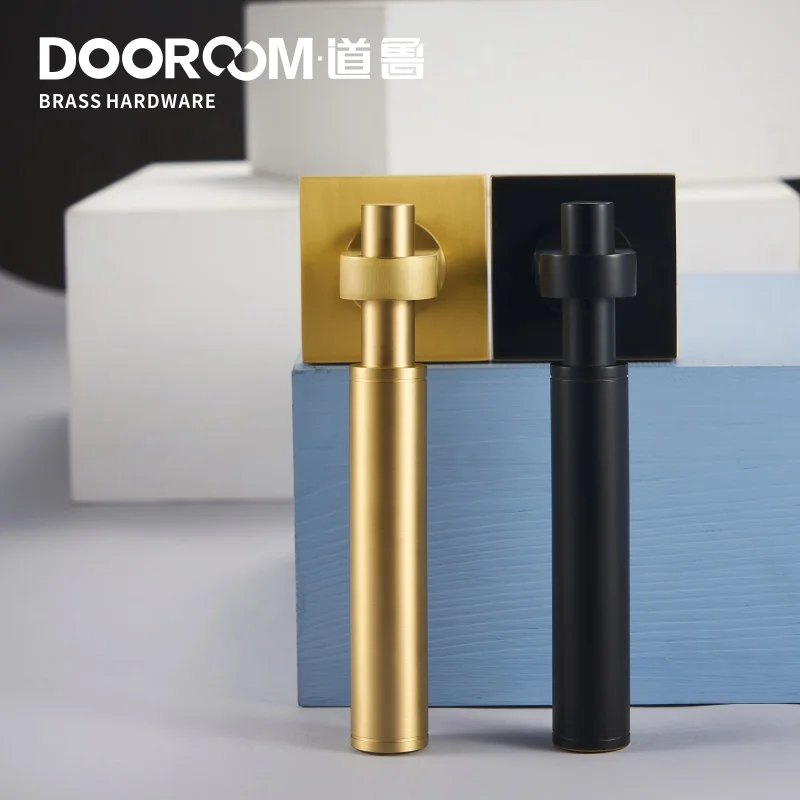 Набор латунных дверных рычагов Dooroom современный интерьер двойной деревянный