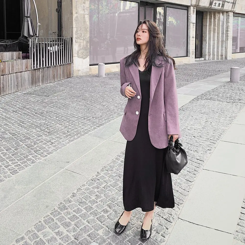 

Photo Shoot Suit Jacket Women's 2020 Spring New Style Hipster Vintage Young-Style Short Single Breasted Elegant Suit