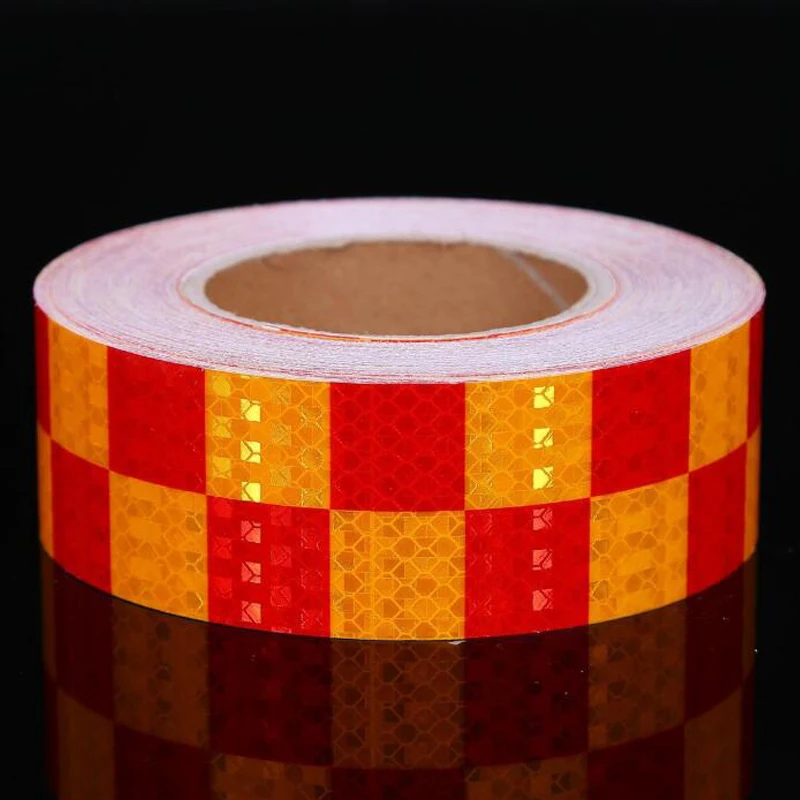 Rollo de pegatinas reflectantes para coche y motocicleta, cinta de advertencia de seguridad, 5cm x 3m