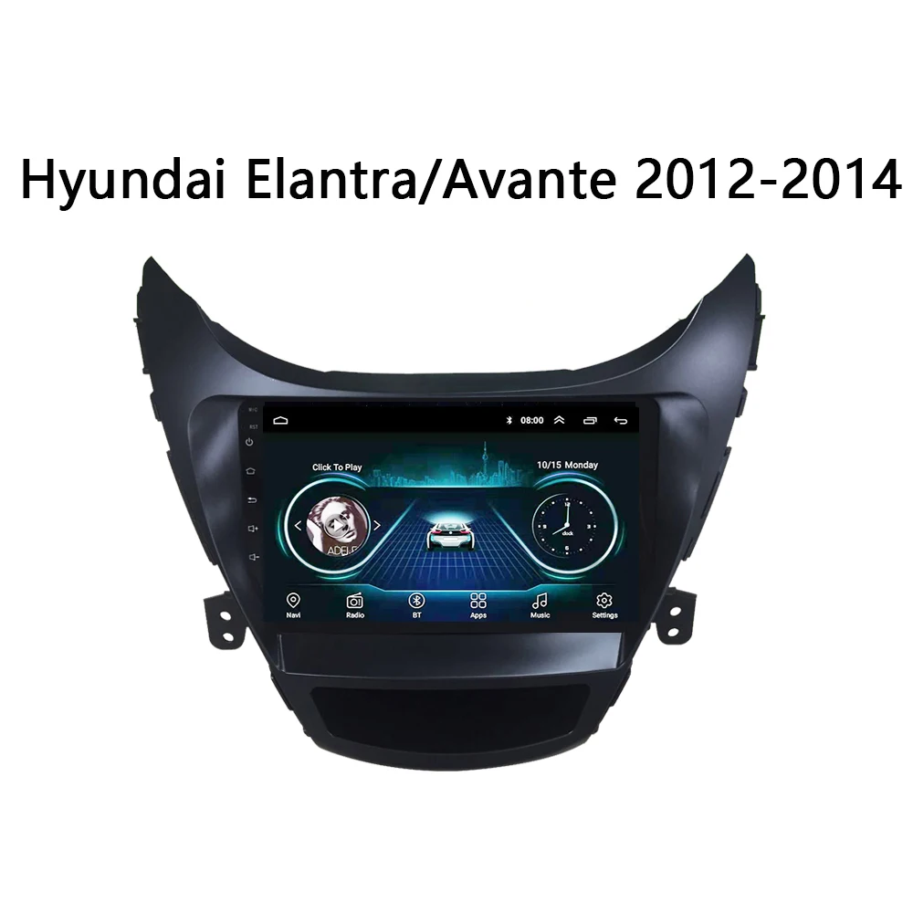 Cheap For Hyundai Elantra/Avante 2012-2014 car Radio GPS MP5 player Android 8.1 9" Mirror link USB Support Reversing Cam 1