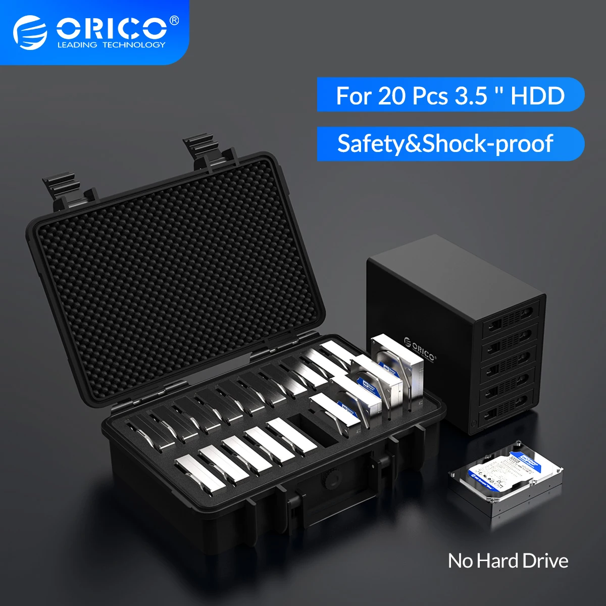 Защитный чехол для жесткого диска ORICO 20 Bay 3 5 дюйма водонепроницаемый