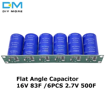 

Super Farad Capacitor 16V 83F 6PCS 2.7V 500F Flat Angle Electrolytic Capacitor with Protection Board Single Row Ultracapacitor