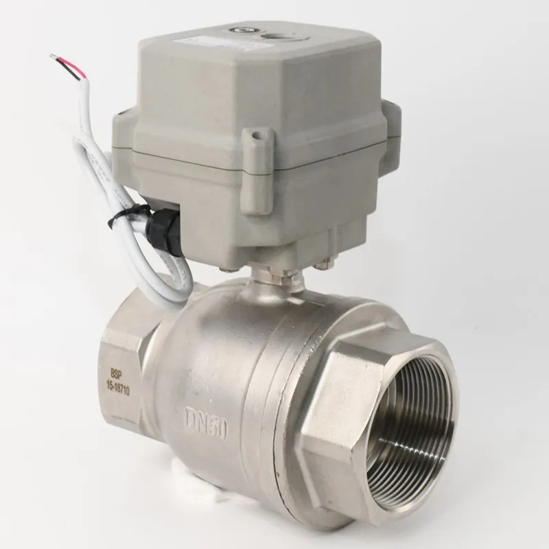 直販新品 2 Dn50 Bsp Npt 2ウェイss304電動ボールバルブ手動上書きdc12 24v電動アクチュエータバルブ 大阪買付 Praxiszapatos Com