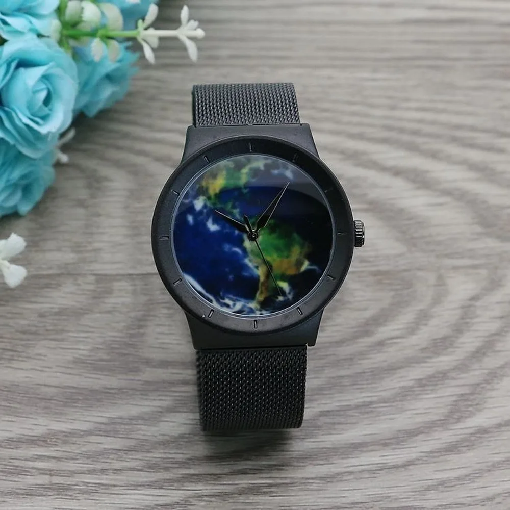 Высокое качество новая концепция кварцевые сетчатый ремешок часы небо