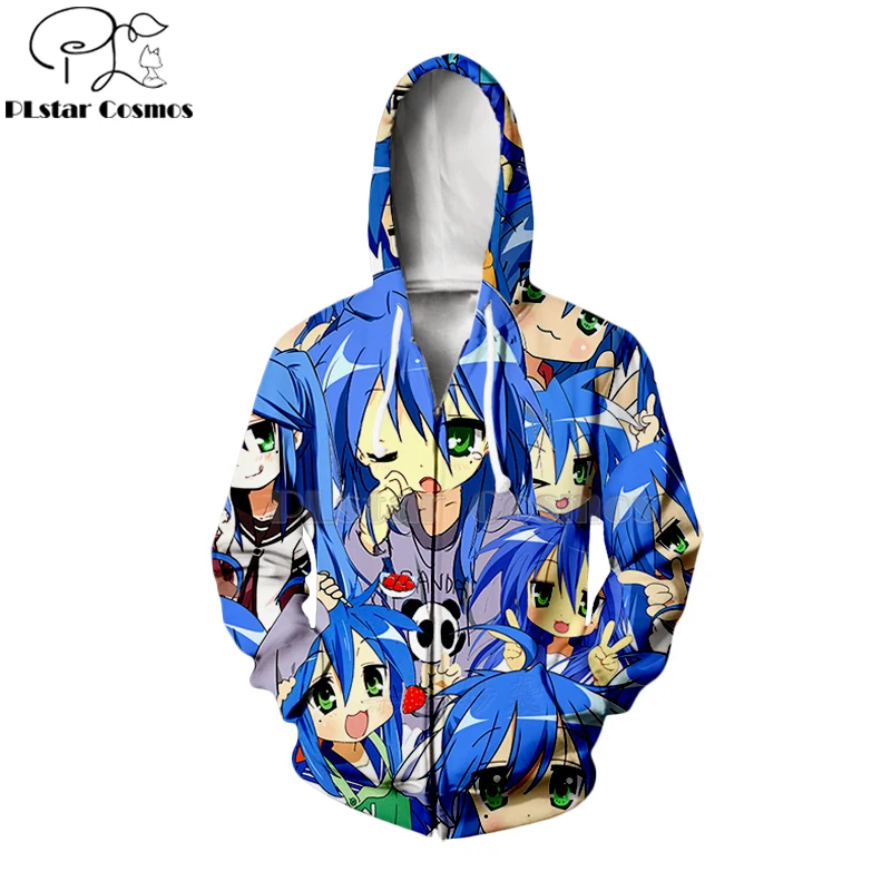 PLstar Cosmos kawaaii Lucky Star синие крутые 3d толстовки/Толстовка хипстер аниме унисекс Топы Kawaai пуловеры-14