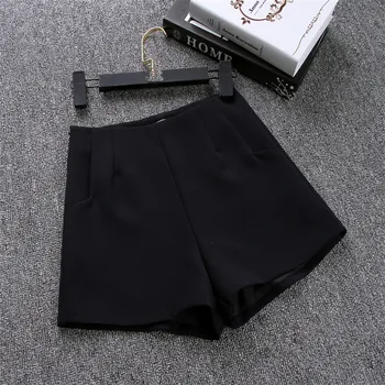 2022 New Women Summer High Waist A-Line Shorts Casual Suit Shorts Women Solid Color Short Pants Ladies Shorts 717408 tanie i dobre opinie Bigsweety Polyester Cotton NONE CN(Origin) Regular LOOSE Women Shorts Zipper Fly 1pc lot Fashion Design S-XL