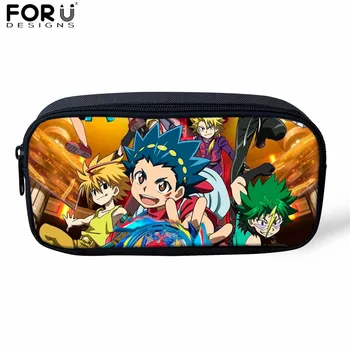 

FORUDESIGNS Creative Pencil Case Beyblade Burst Boys Pen Box Cartoon Pencil Bag for Student Anime School Stationery Supplies