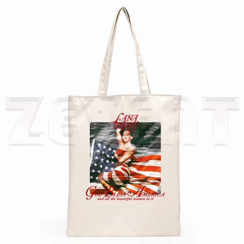Lana Del Rey LOGO Printed Graphic Hipster Cartoon Print Shopping Bags Girls Fashion Casual Pacakge Hand Bag Lana Del Rey LOGO Printed Graphic Hipster Cartoon Print Shopping Bags Girls Fashion Casual Pacakge Hand Bag