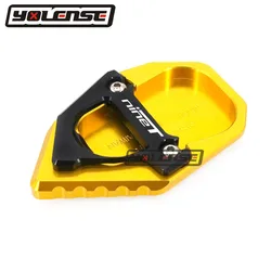 Premium Motorcycle CNC Kickstand Foot Extension Pad Support Plate (Gold)