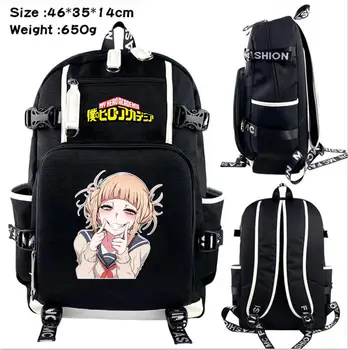 

Anime My Hero Academia Cross my body Backpack Canvas School Bags Travel Laptop printing rucksack Children's Larger