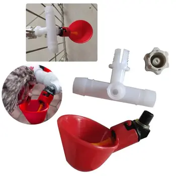 

30 Pcs Poultry Automatic Water Drinking Cup Bird Hen Chicken Drinker Coop Feeder Bowl Feeding Watering Supplies