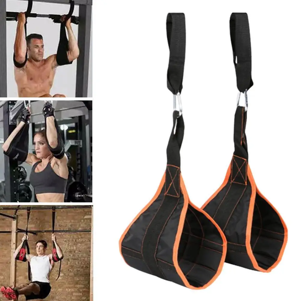 2PCS AB Sling Straps Abdominal Hanging Belt Chin Up Sit Up Bar Pullup Heavy Duty Muscle Training Belt Muscle Training Equipment