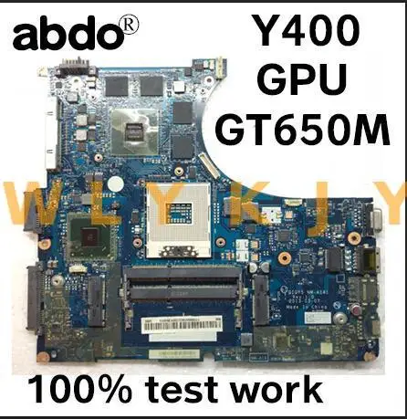 Для Lenovo Y400 ноутбук материнская плата QIQY5 LA-8691P PGA989 HM76 GPU GT650M 2G 100% тесты работы |