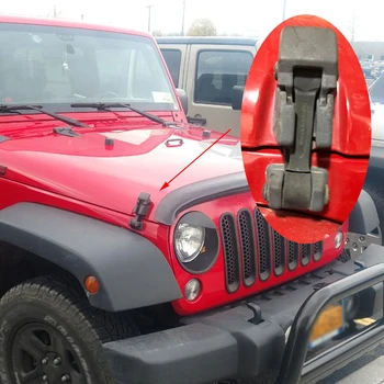 

Hood Latch Lock Upgrade Kit Stops Shake Rattle Rust and Corrosion Resistance Fit for Jeep Wrangler JK 2007-2017 Car Accessories