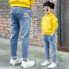 Джинсовые брюки для мальчиков г., весенне-летняя новая стильная модная весенняя одежда в Корейском стиле для малышей детские штаны, штаны летняя одежда