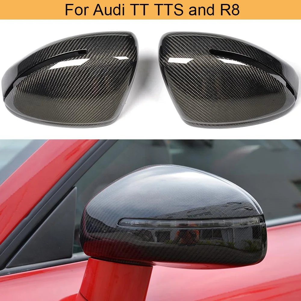 Замена бокового зеркала крышки для Audi TT TTS 2008-2014 R8 2007-2011 углеродного волокна