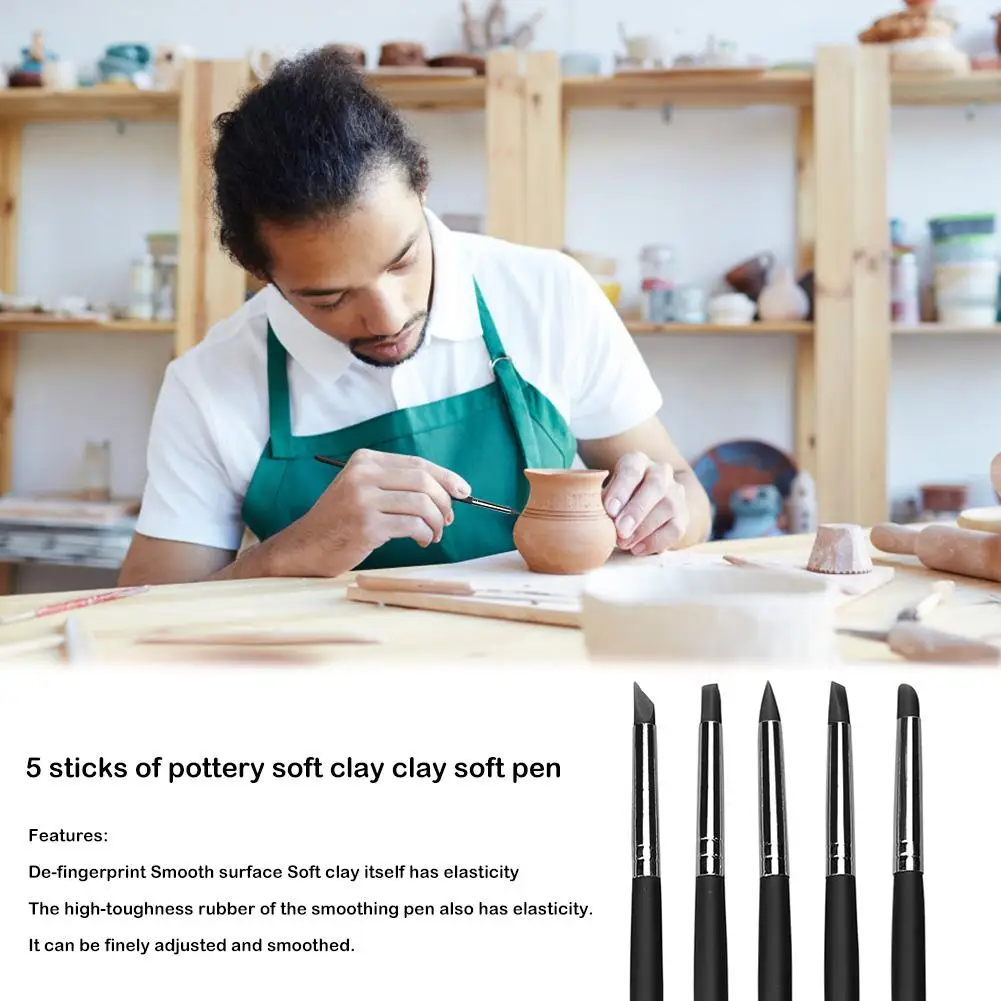 5 шт Полимерная Глина Кисть ручка для резьбы гончарная глина Скульптура