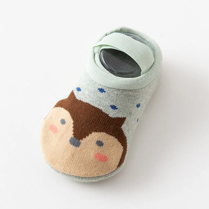 1 пара, милые носки для новорожденных с героями мультфильмов нескользящие носки для малышей с изображением животных хлопковые носки-тапочки для маленьких мальчиков и девочек зима-весна - Цвет: pattern 6