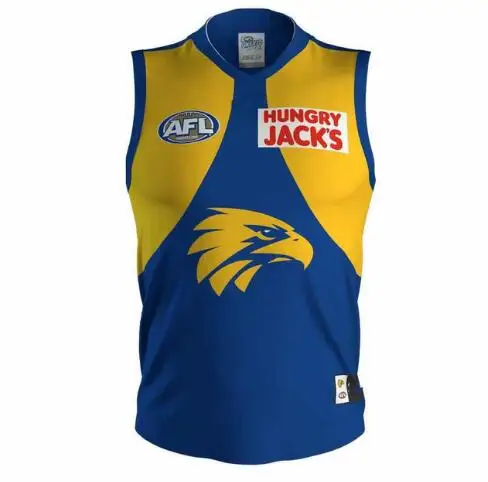 AFL WEST COAST EAGLES домашний трикотаж размер S-3XL - Цвет: no Print