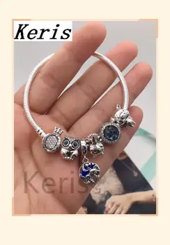 

High Quality Reproduction 1:1 100% Silver Owl Piglet Pattern String Bracelet First Choice For Gift Free Package