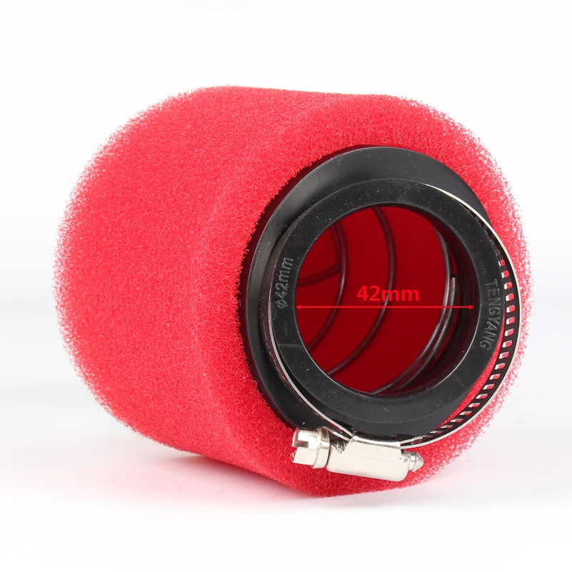 Motorcycle 42mm Air Filter Degree ANGLED FOAM Pod Cleaner For pz30 carburetor 200cc 250cc ATV PIT DIRT BIKE 45 air filter motorcycle air filter air filter cleaner motocross air filter