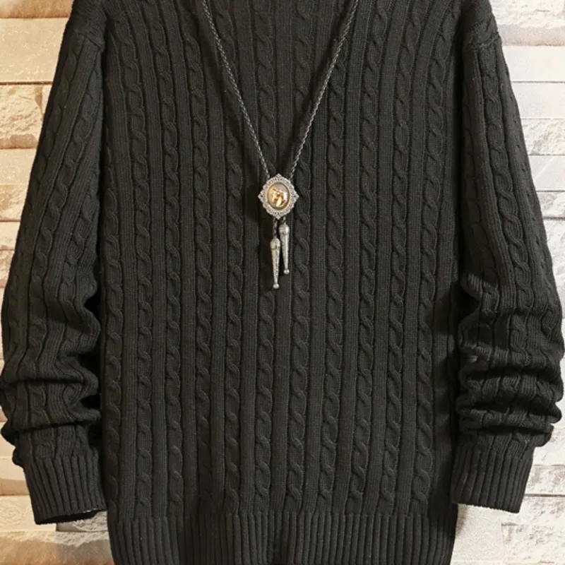 Winter Turtleneck Sweater Men Warm Slim Fashion Solid Color Casual Knit Sweaters Man Sweter Clothes Long Sleeve Pullover Men