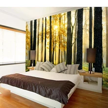 3D обои с изображением леса солнечного пейзажа, фотообои для гостиной, спальни, столовой, декор интерьера, обои, 3D обои