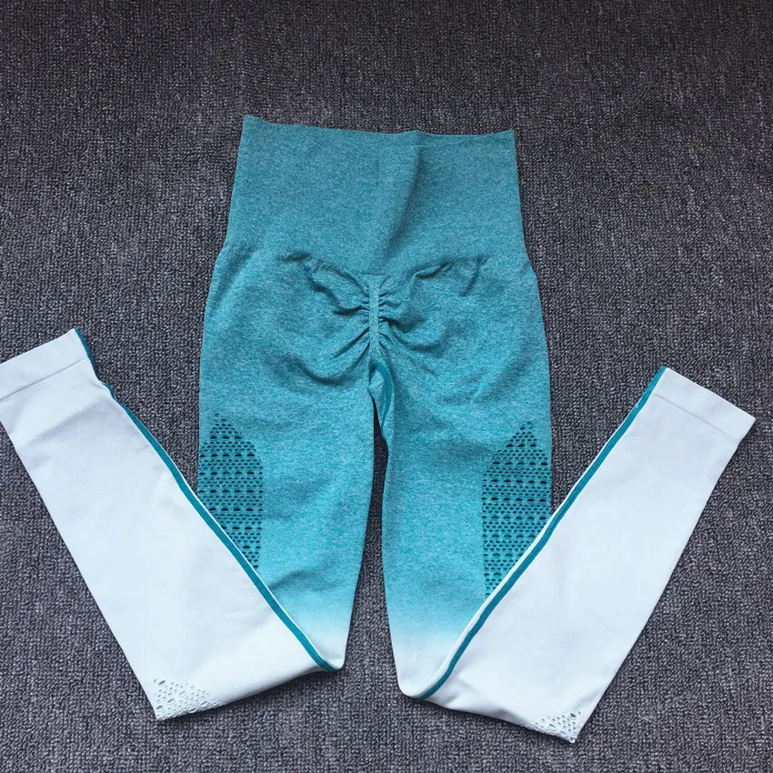 CB1092 lake pant Бесшовные леггинсы+ бюстгальтер на бретельках комплект из 2 предметов для йоги Женская одежда для спортзала и фитнеса комплект спортивных леггинсов с высокой талией для йоги спортивная одежда для бега - Цвет: CB1092 lake pant