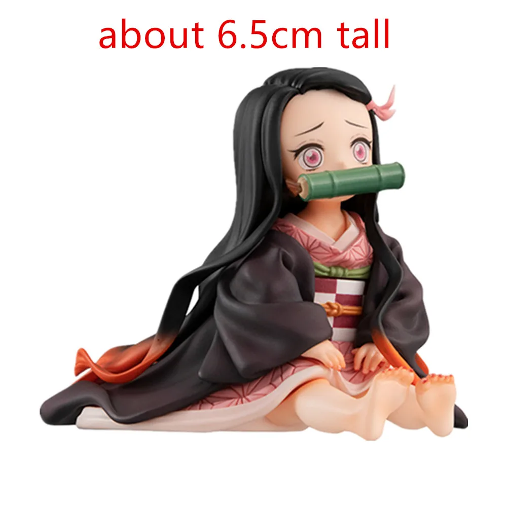 no retail box Demon Slayer Kimetsu no Yaiba Tanjirou Giyuu Inosuke Nezuko фигурка ПВХ модель игрушки Demon Slayer фигурка аниме милые игрушки Brinquedos - Цвет: no retail box