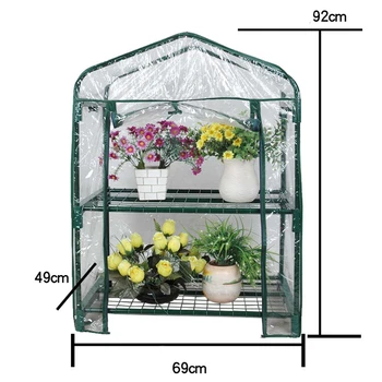 

Garden PVC Warm Tier Corrosion-resistant Plant Greenhouse Cover Waterproof Anti-UV Protect Plants Flowers (without Iron )
