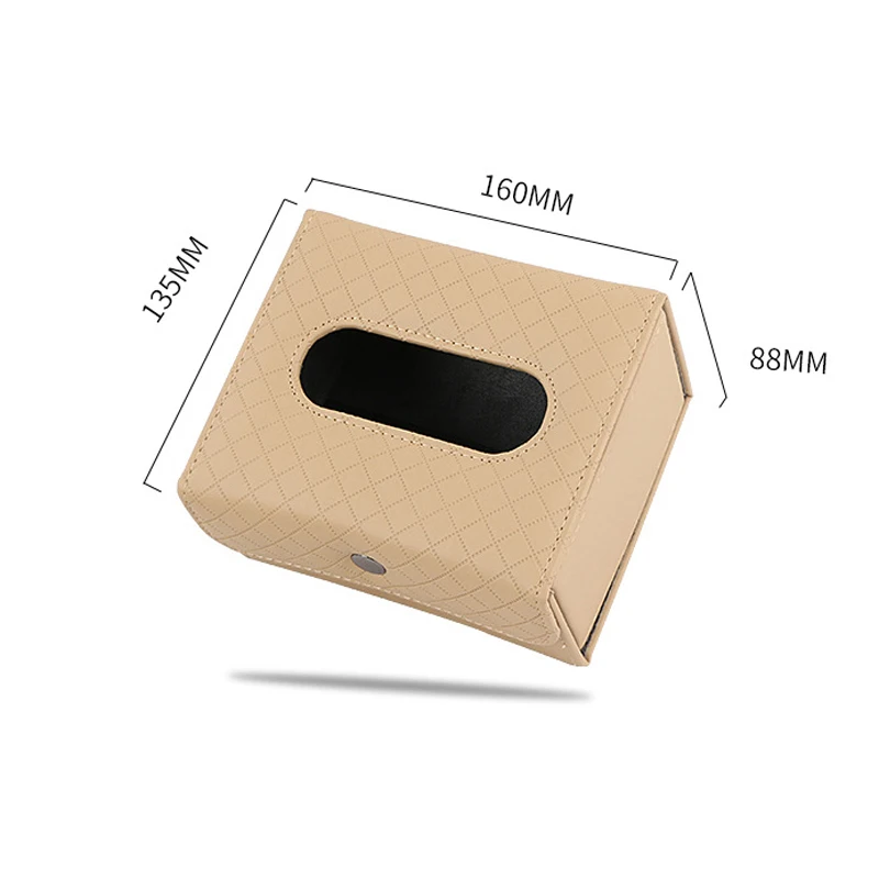Car Armrest box tissue box Creative holder Leather seat back hanging pater towel case Storage bag for car interior accessores