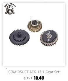 SINAIRSOFT SHS 18:1 New Design CNC Normal Speed Gear for Ver.2/ 3 Airsoft Gearbox AEG Paintball Accessories