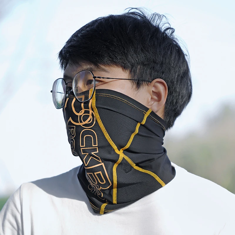 ROCKBROS Summer Ice Silk Cycling Face Mask Anti-UV Anti-sweat Breathable Running Bandana Sun Protection Sports Scarf Face Mask