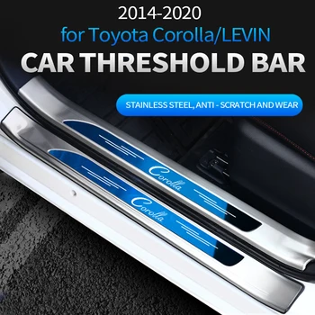 

Car threshold bar Car welcome pedal Stainless steel trunk guard On a modified For the For Toyota Corolla/LEVIN 2014-2020