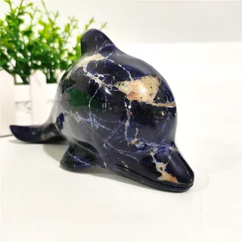 

Hand Carved Amazing Natural Sodalite Crystal Dolphin ZJP