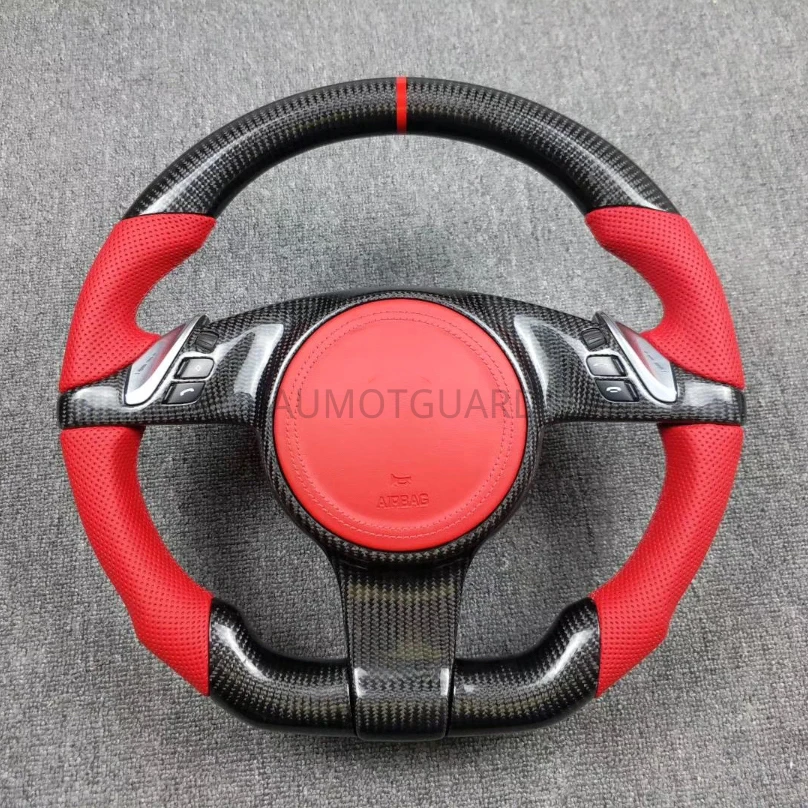 Volante Personalizzato In Fibra Di Carbonio Alcantara Per Porsche 911.1 970 958 Panamera Cayenne Racing Wheel Convertibile