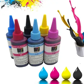 

6Pcs 100ML Universal Refill Ink Kit for Epson Canon HP Brother Lexmark DELL Kodak Inkjet CISS Ink GY88