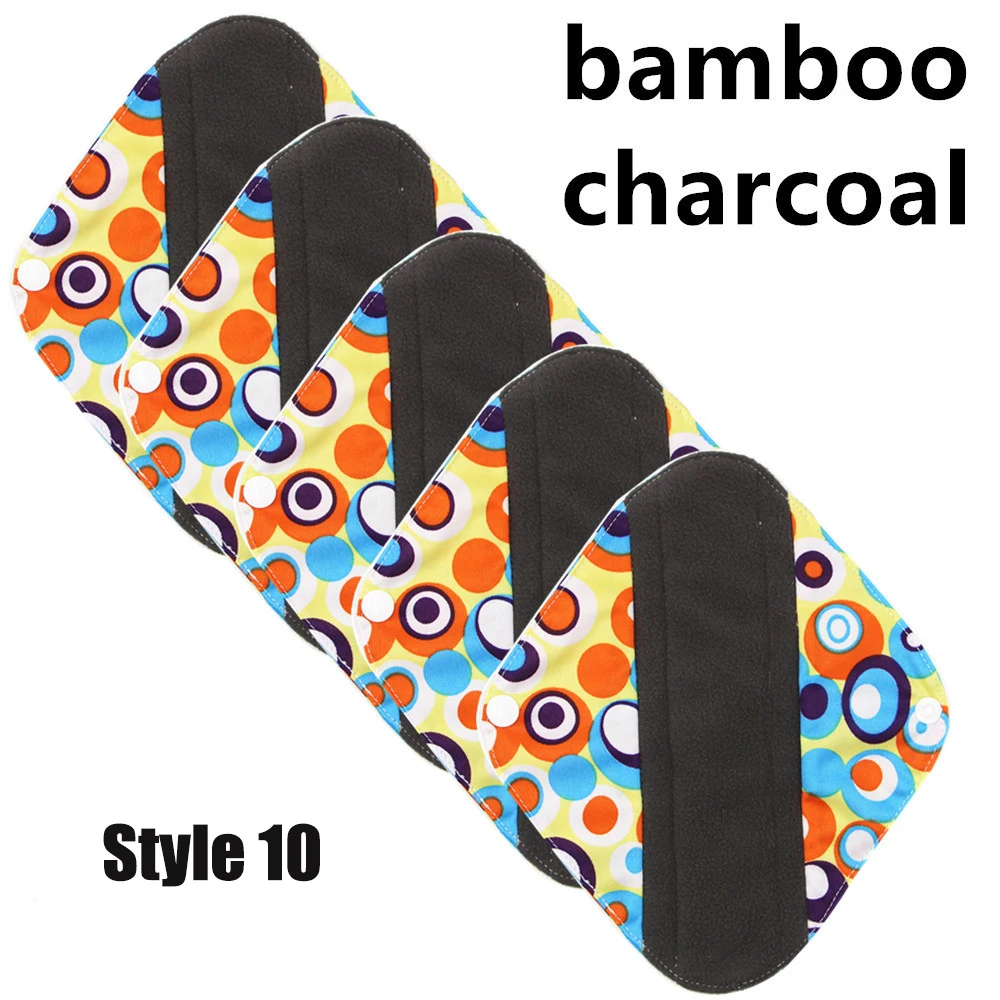 S, m, l Многоразовые бамбуковые тканевые прокладки гигиенические прокладки моющиеся менструальные прокладки гигиенические салфетки для женщин - Цвет: Style 10  (1PC)  S