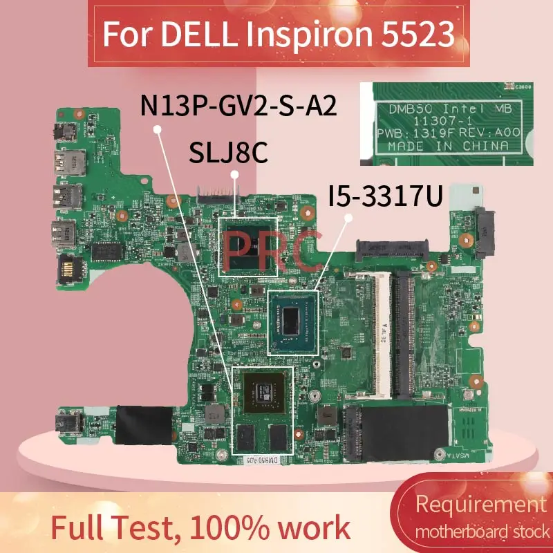 CN-0FFKXX 0FFKXX для DELL Inspiron 5523 I5-3317U Материнская плата ноутбука 11307-1 SR0N8 N13P-GV2-S-A2 DDR3