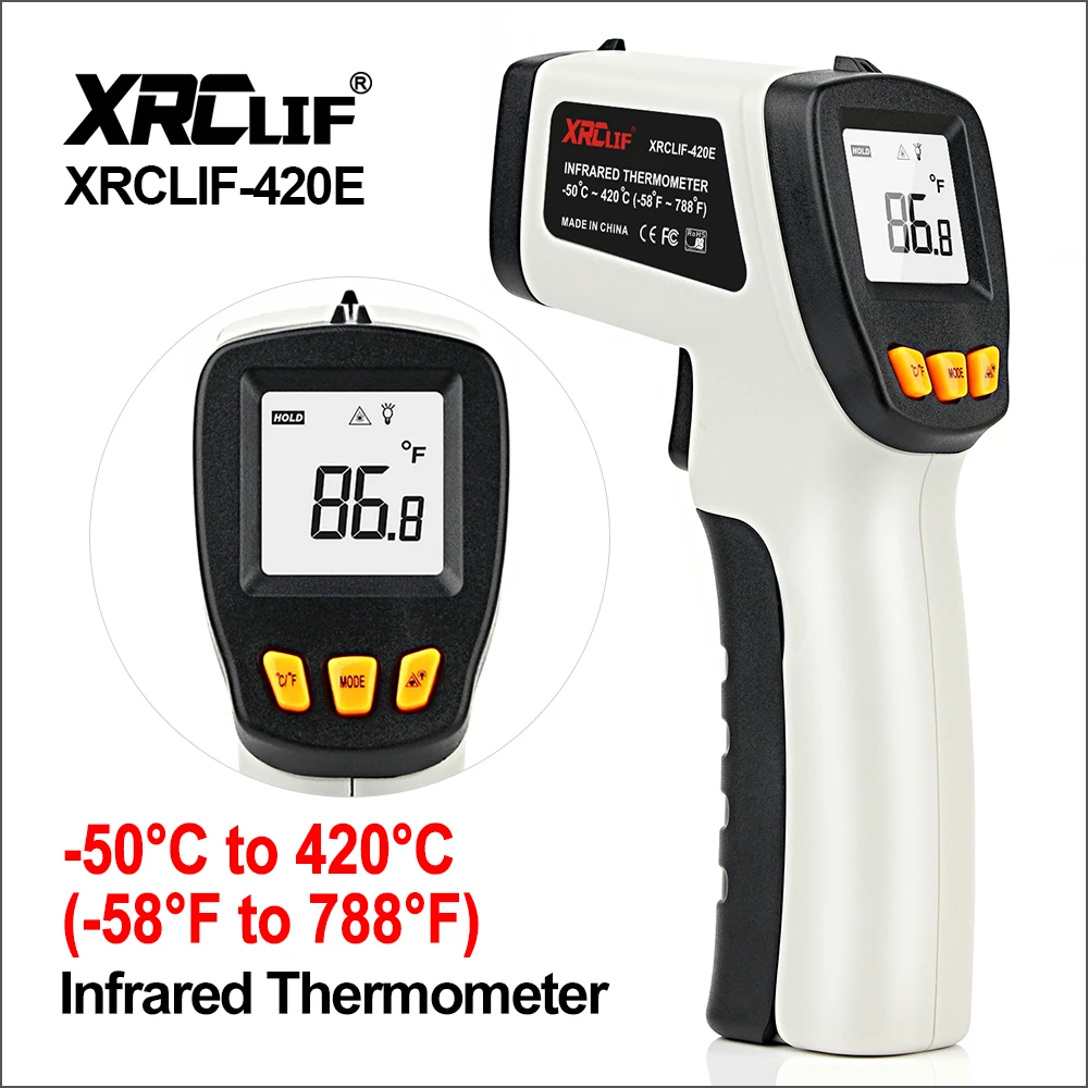 Digitale Anzeige Infrarot Laser Thermometer Temperatur Handheld nicht Kontakt