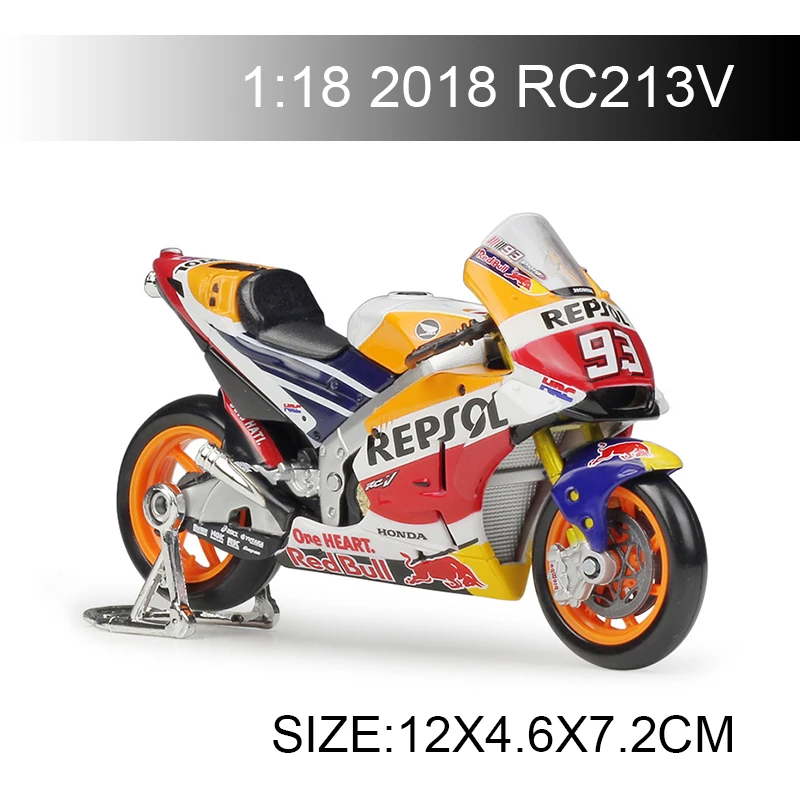 

Maisto 1:18 Motorcycle Models GP racing 2018 RC213V 93 26 Model Motor Bike Miniature Race Toy For Gift Collection