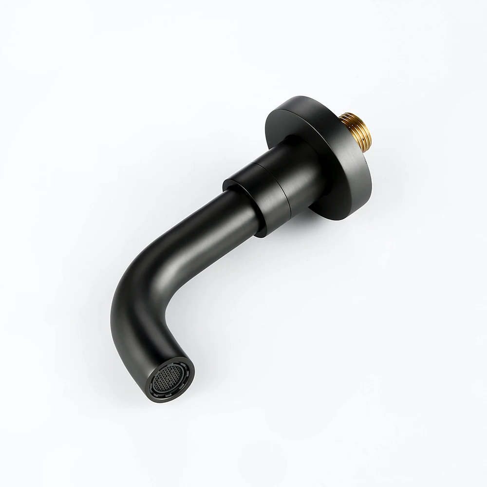 Bagnolux Basin Bathroom Faucet Black Brushed Polished Chrome Stainless Steel Rose Gold Brass Round Bathtub Spout