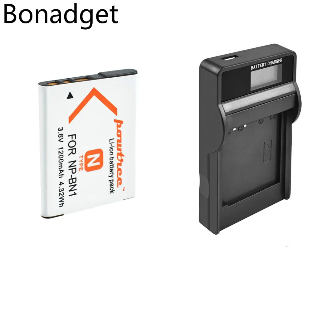 Bonadget 1200 мА/ч NP-BN1 NPBN1 BN1 Батарея Зарядное устройство для SONY DSCTX9 T99 WX5 TX7 W390 W380 W350 W360 QX100