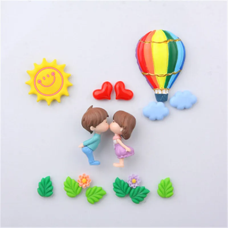 

ZOCDOU Sun Balloon Dating Couple Fridge Magnets Decoration Blackboard Food Sticker Cartoon Paster Kids Home Car Door Ornament