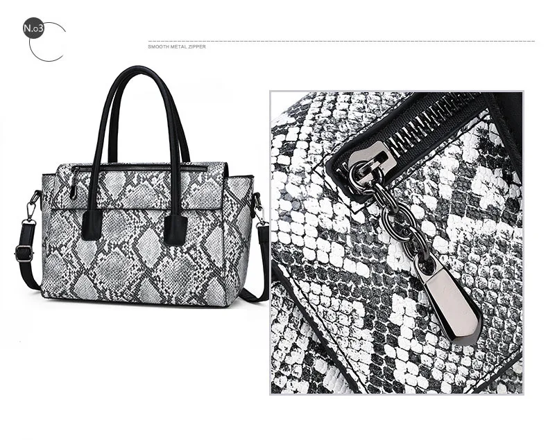 Ladies 2 pcs set Bucket Handbag 2019 Luxury Brand Women Tote Bag Snake Prints Handbags Female PU leather Crossbody Shoulder Bags (9)