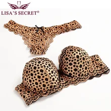 Горячая Распродажа, Женский комплект с бюстгальтером, Леопардовый бюстгальтер пуш-ап и трусики, нижнее белье, нижнее белье, невидимый бюстгальтер на бретельках