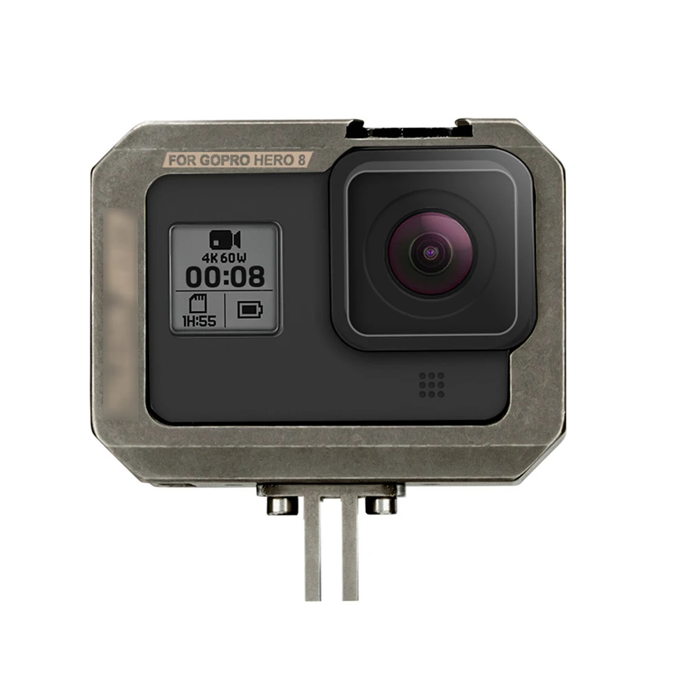 Для камеры GoPro Hero 8 защитная рамка из алюминиевого сплава Вертикальная Горизонтальная клетка для камеры с аксессуарами для холодного башмака